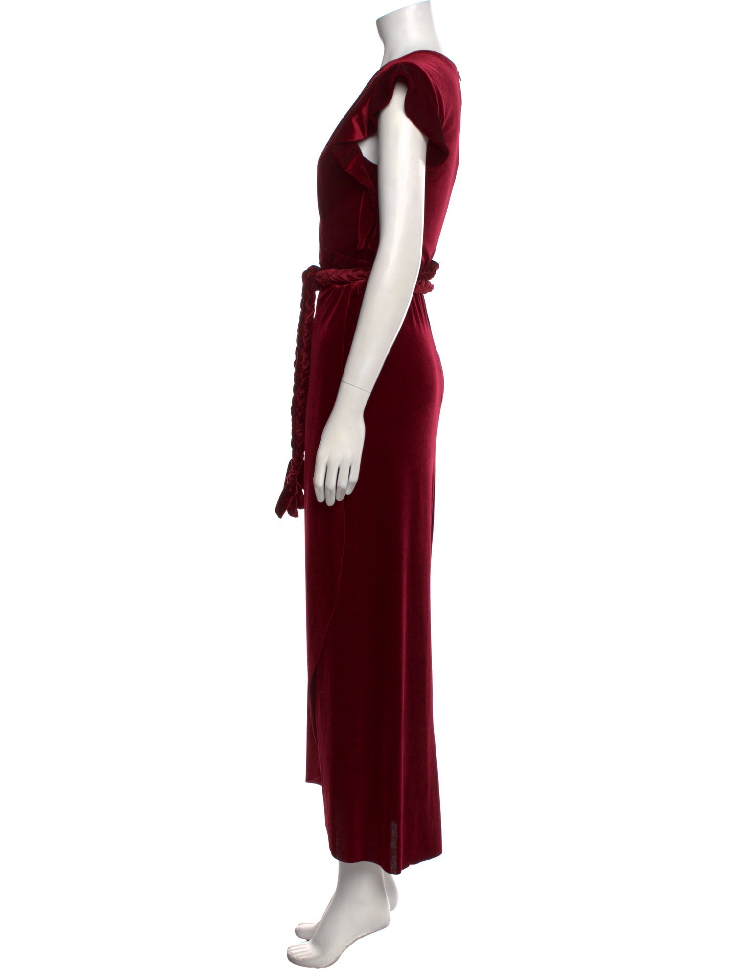 MISA Los Angeles V-Neck Long Dress