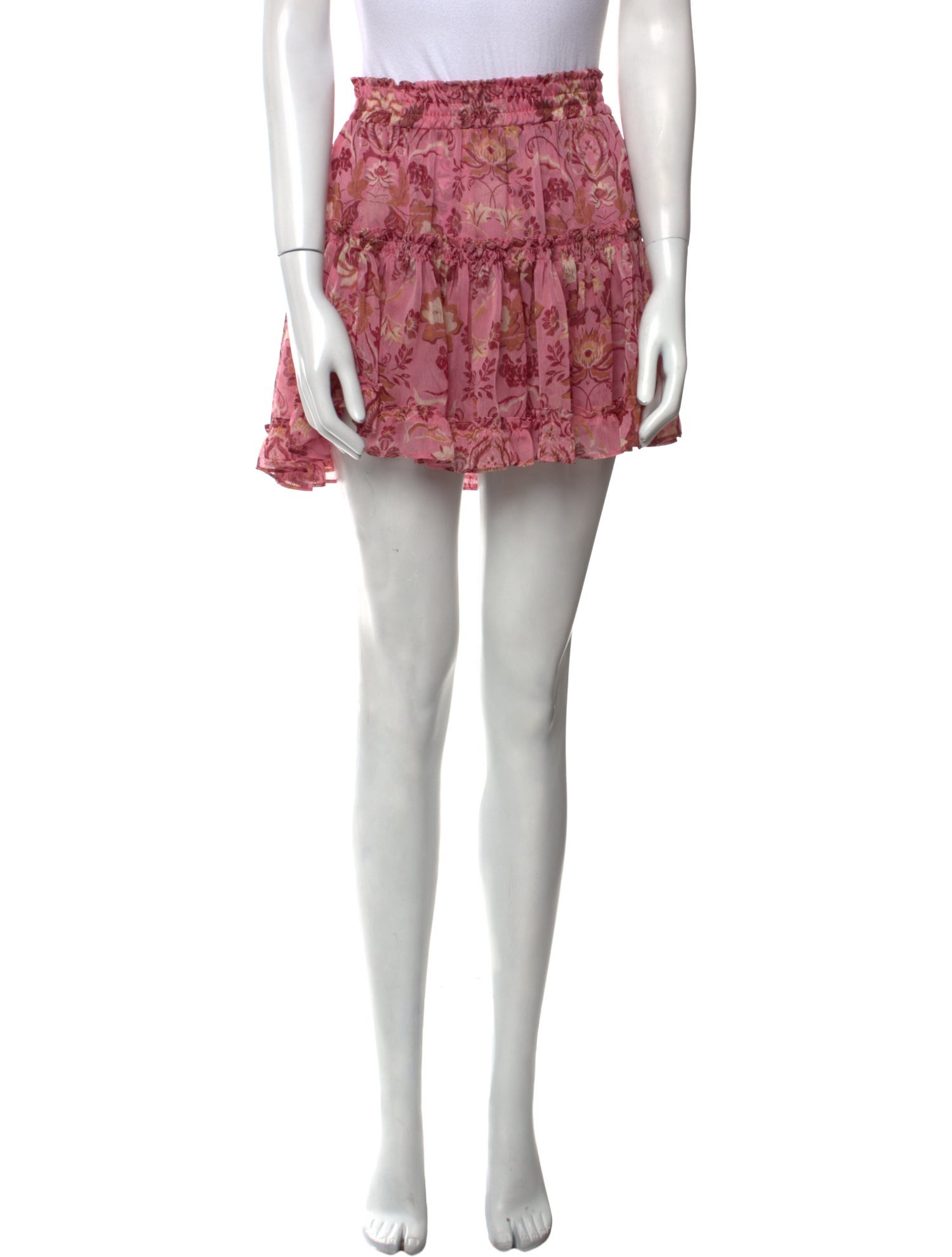 MISA Los Angeles Floral Print Mini Skirt