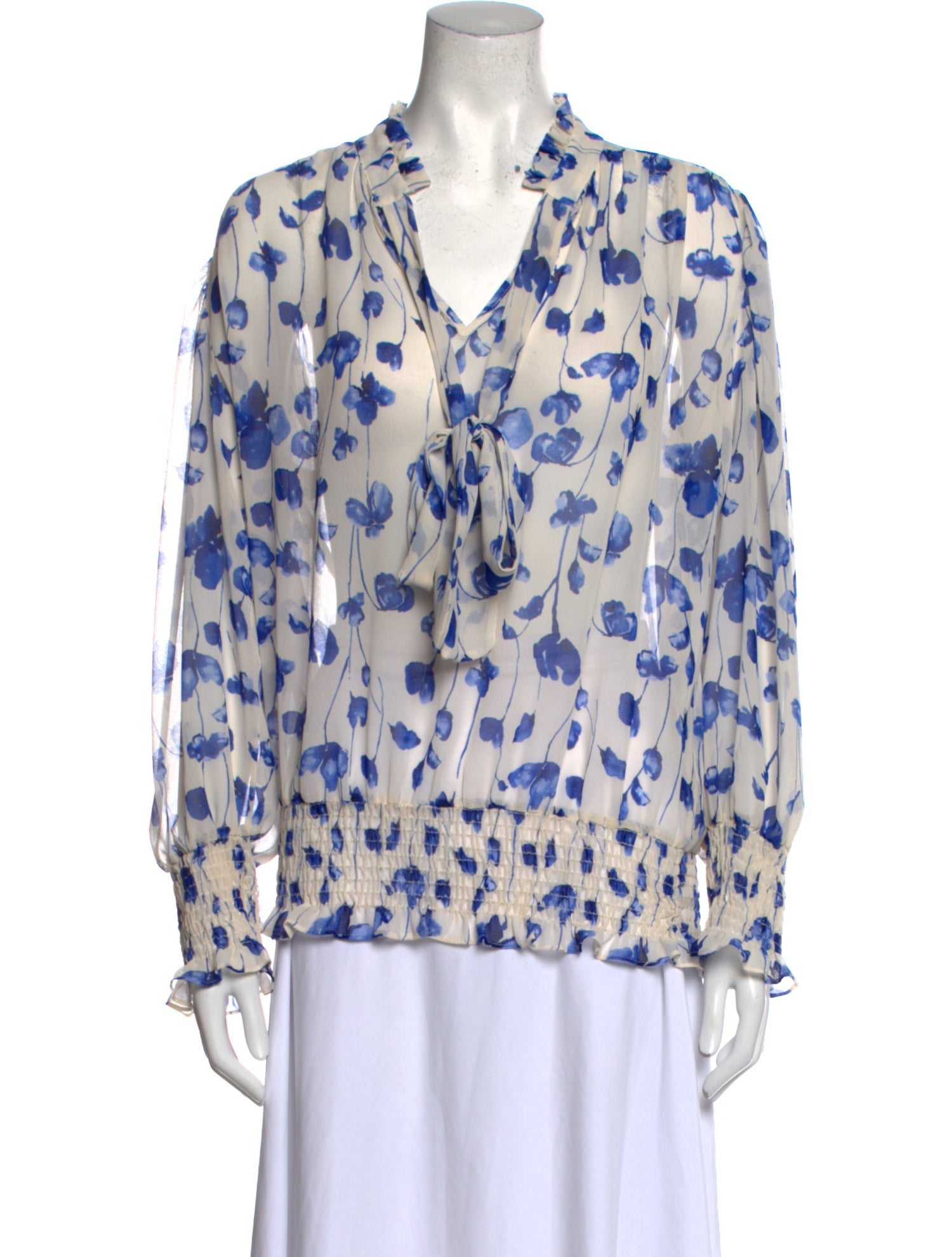 MISA Los Angeles Printed Long Sleeve Blouse