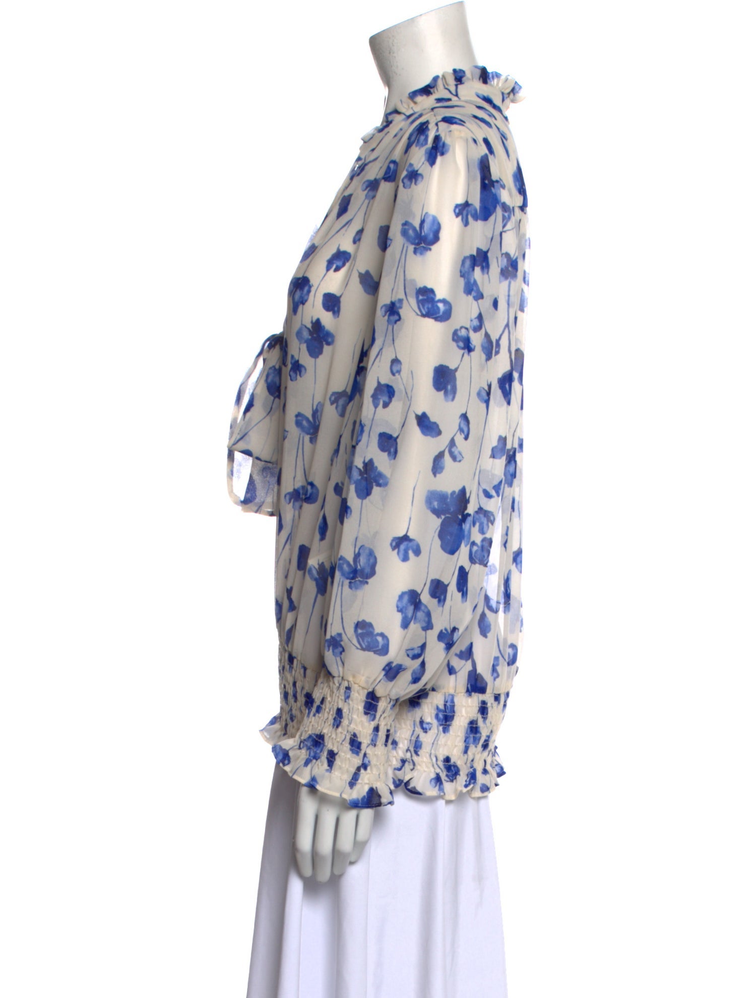 MISA Los Angeles Printed Long Sleeve Blouse