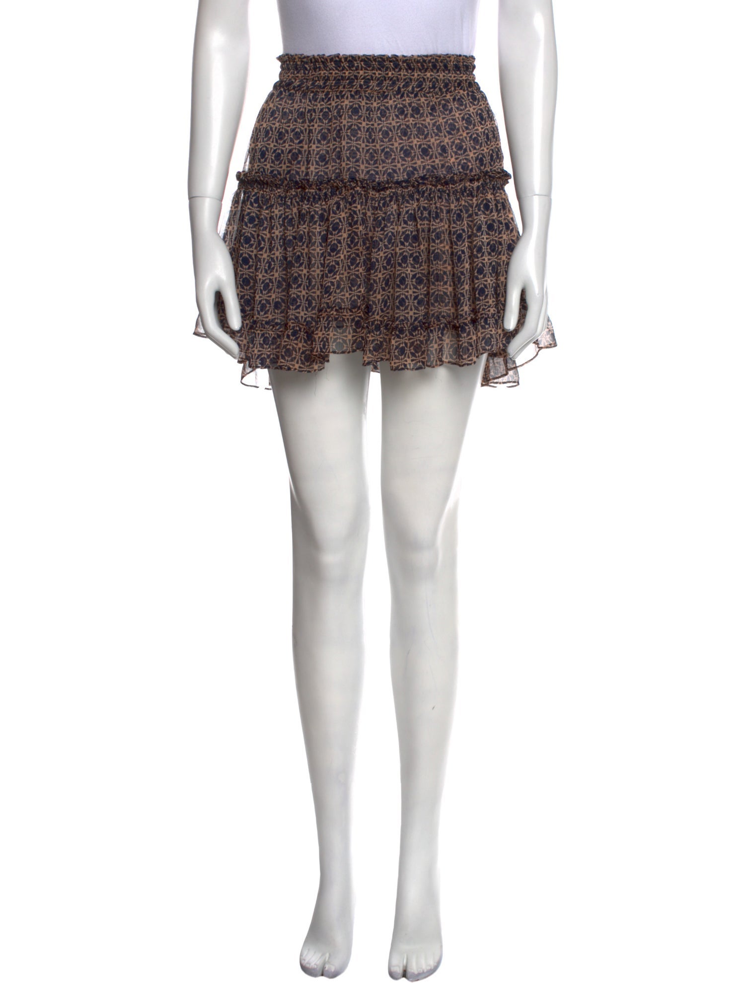MISA Los Angeles Tweed Pattern Mini Skirt