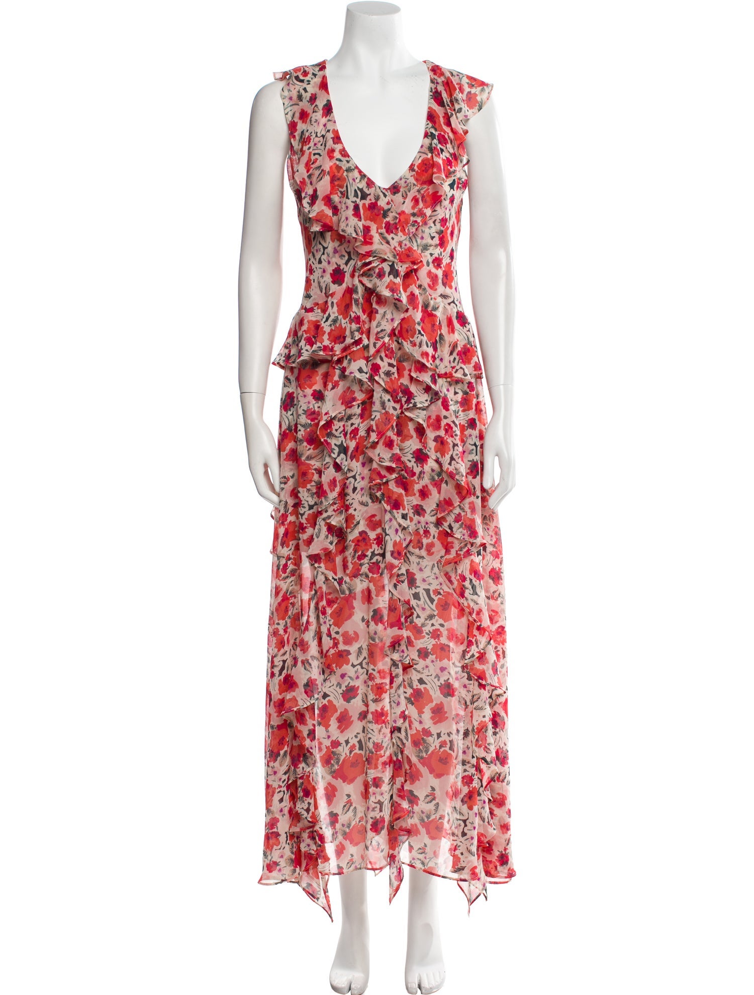 MISA Los Angeles Floral Print Long Dress