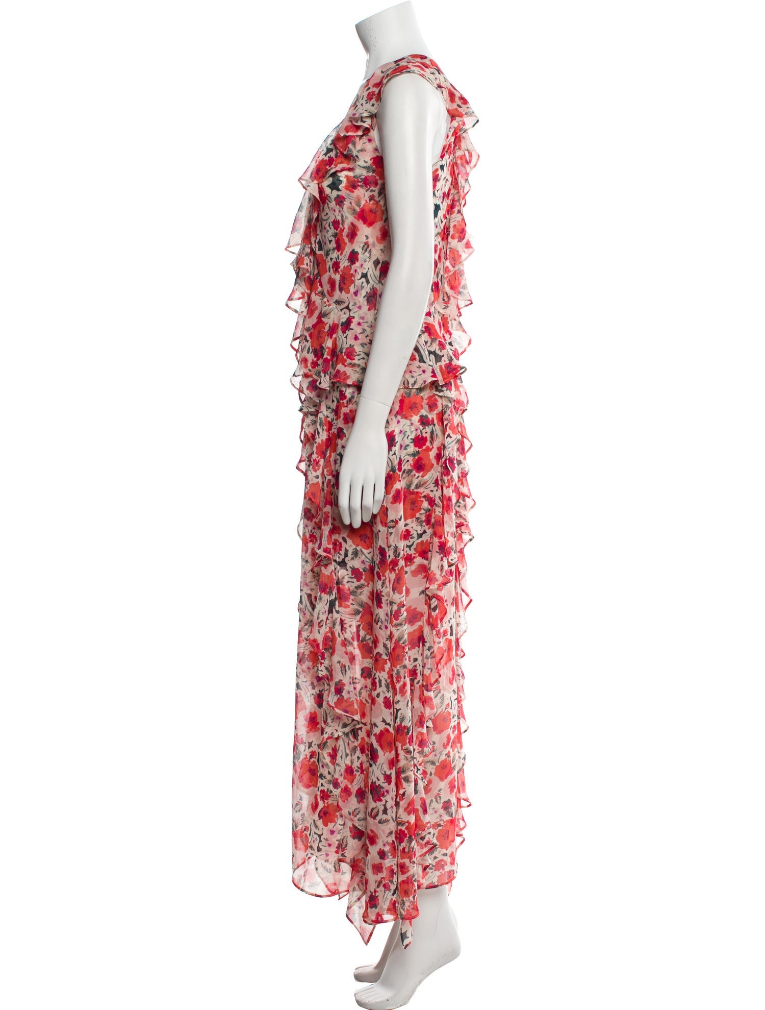 MISA Los Angeles Floral Print Long Dress