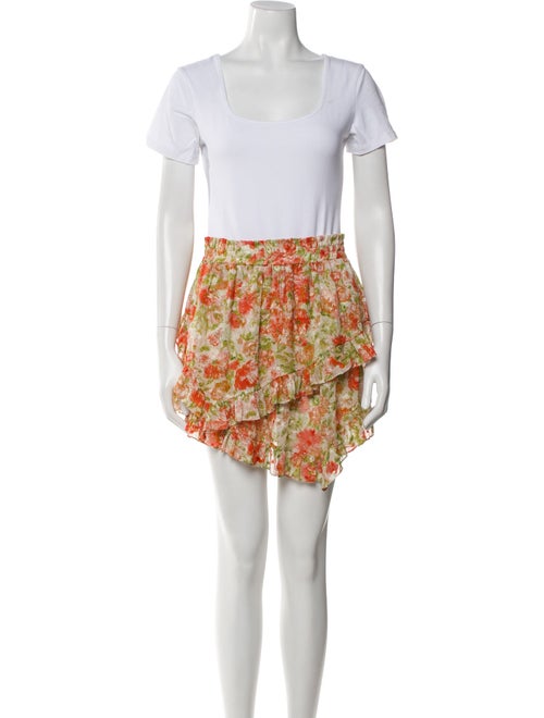 MISA Los Angeles Floral Print Embroidered Accent Skirt Set