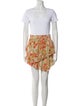 MISA Los Angeles Floral Print Embroidered Accent Skirt Set