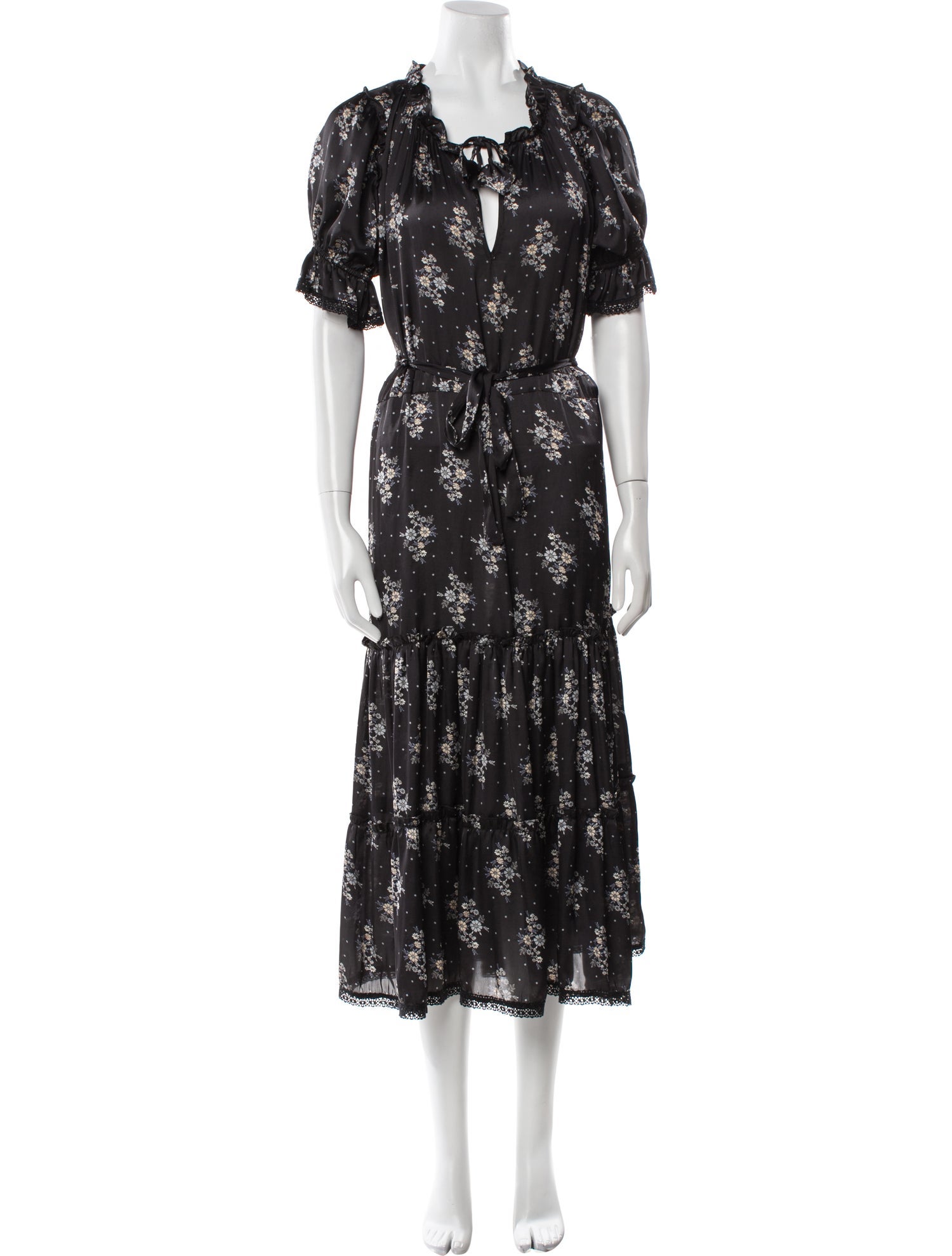 MISA Los Angeles Floral Print Long Dress