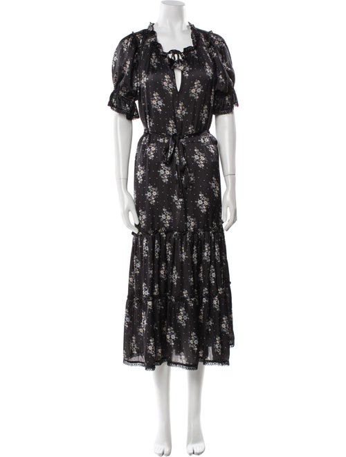 MISA Los Angeles Floral Print Long Dress