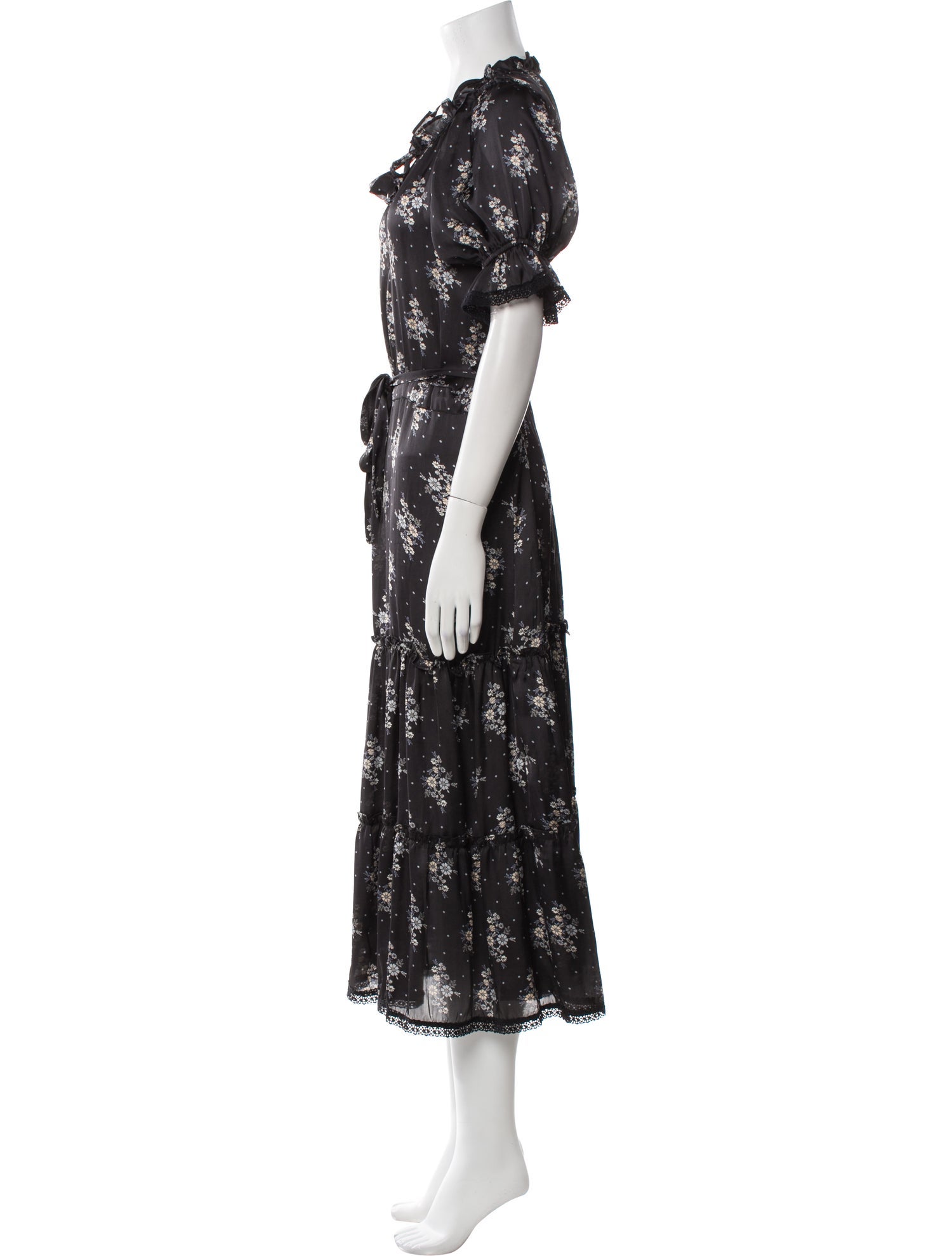 MISA Los Angeles Floral Print Long Dress