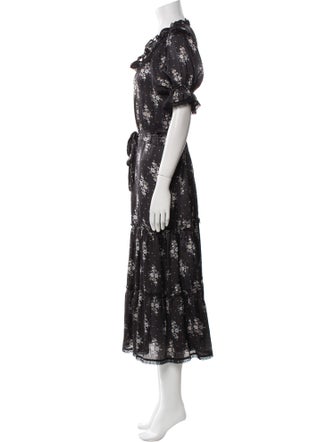 MISA Los Angeles Floral Print Long Dress