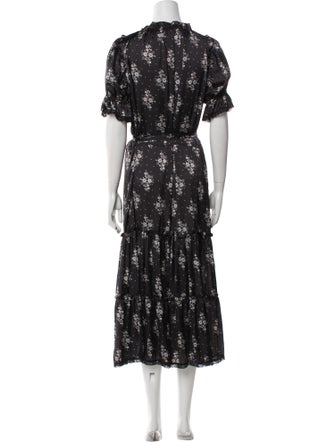 MISA Los Angeles Floral Print Long Dress
