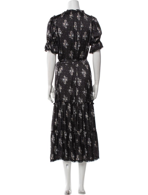 MISA Los Angeles Floral Print Long Dress