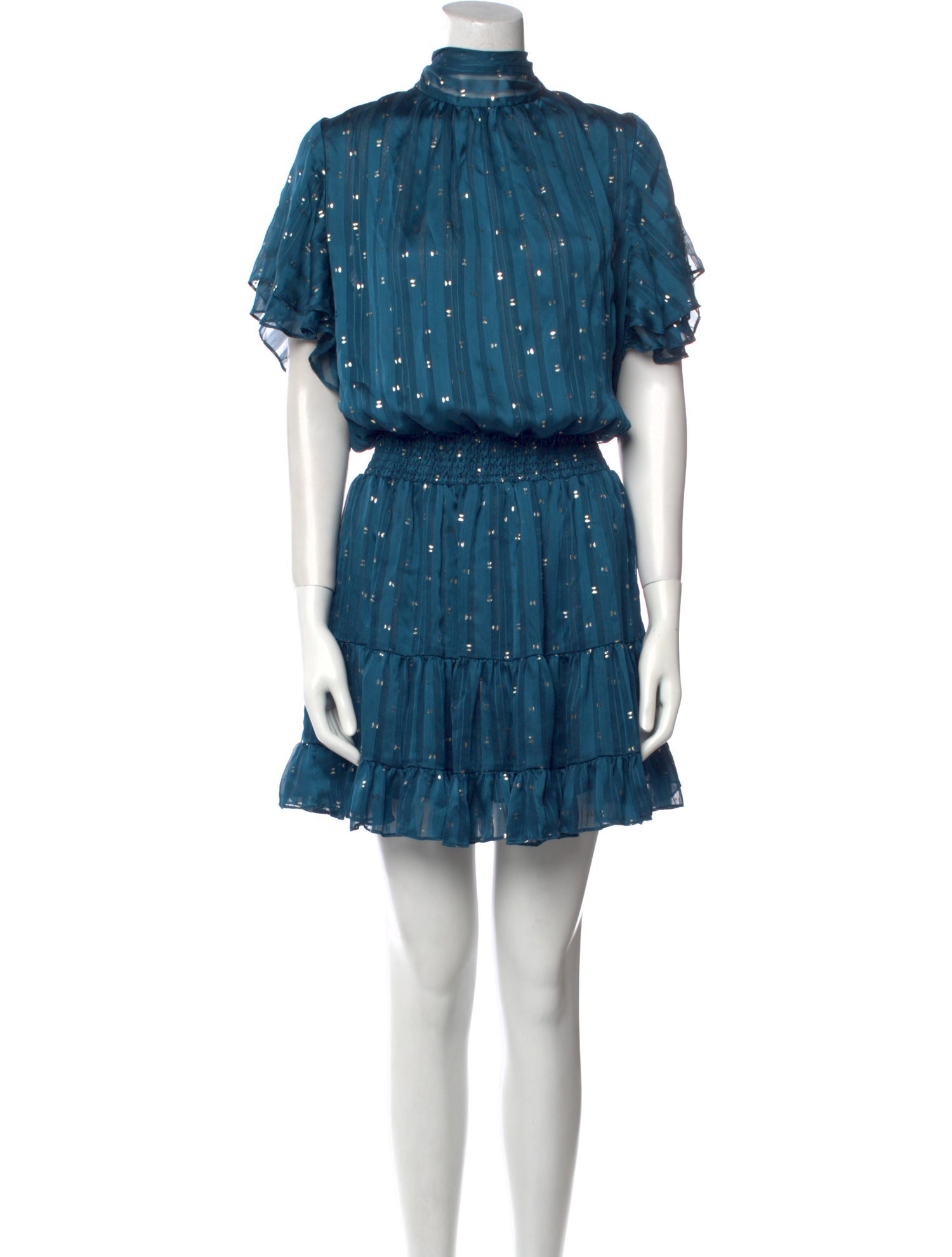 MISA Los Angeles Polka Dot Print Mini Dress