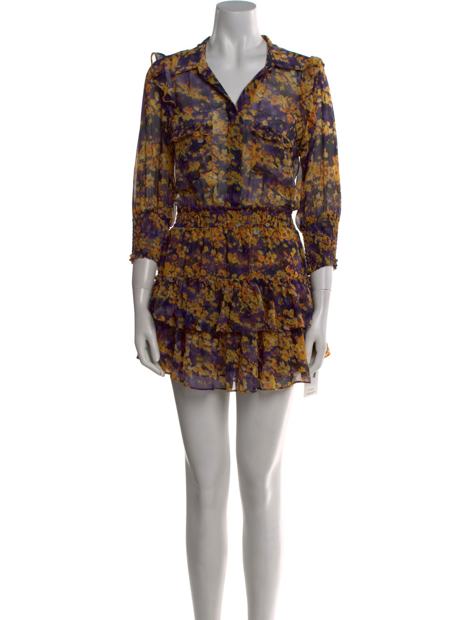 MISA Los Angeles Floral Print Mini Dress