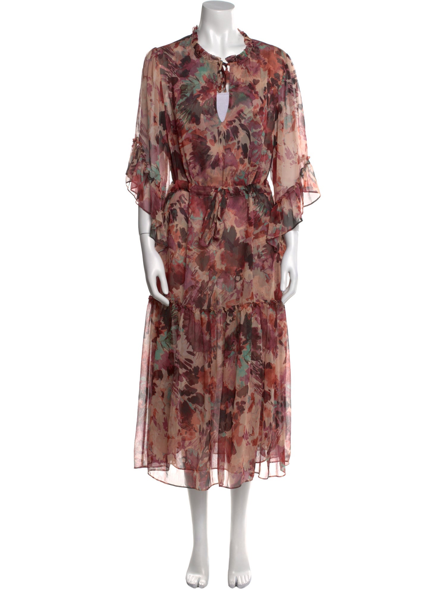 MISA Los Angeles Floral Print Long Dress