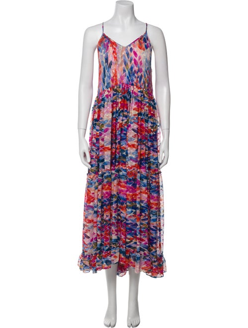 MISA Los Angeles Printed Midi Length Dress