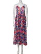 MISA Los Angeles Printed Midi Length Dress
