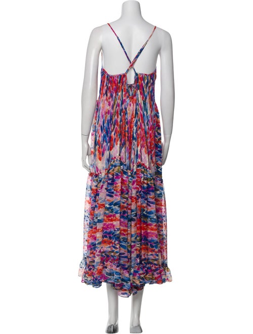 MISA Los Angeles Printed Midi Length Dress