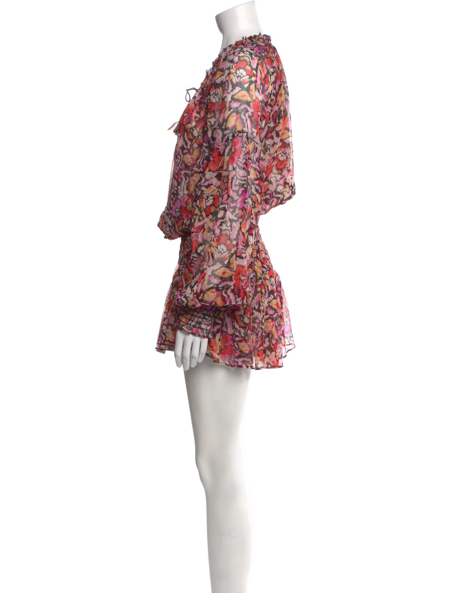 MISA Los Angeles Floral Print Mini Dress