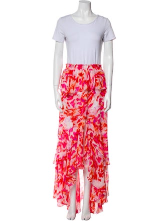 MISA Los Angeles Printed Ruffle Embellishment Skirt Set