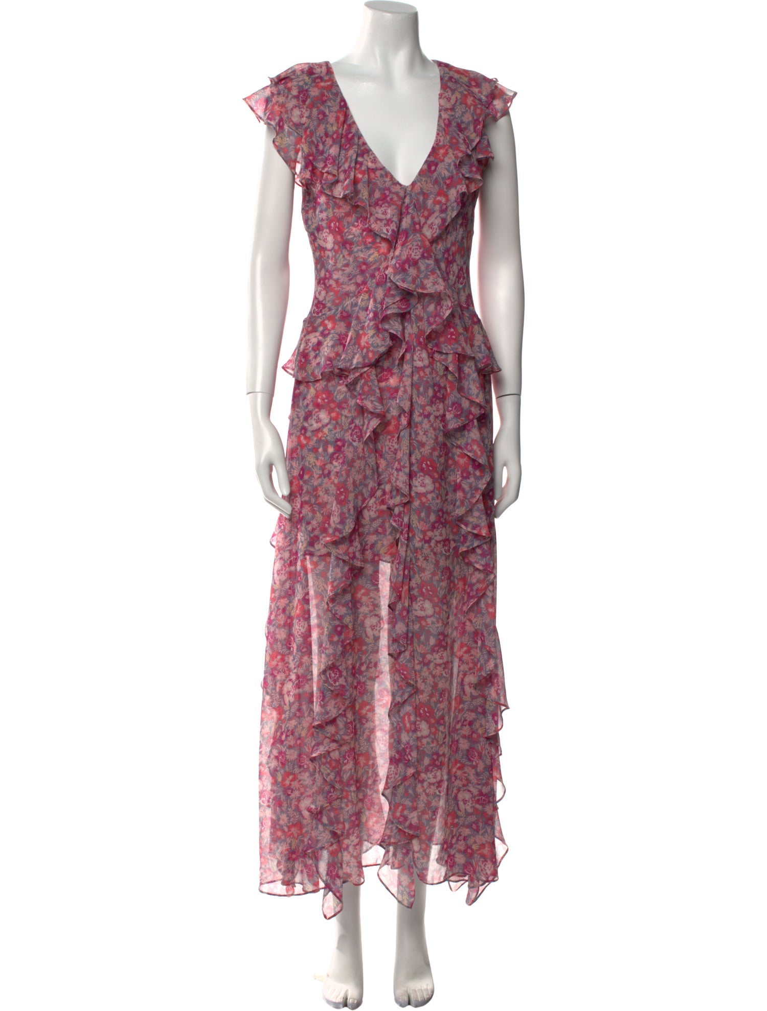 MISA Los Angeles Floral Print Long Dress