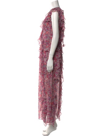 MISA Los Angeles Floral Print Long Dress