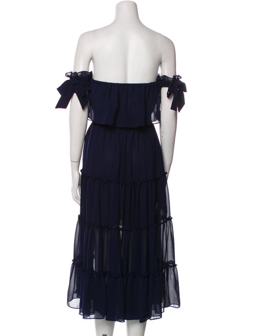 MISA Los Angeles Off-The-Shoulder Knee-Length Dress