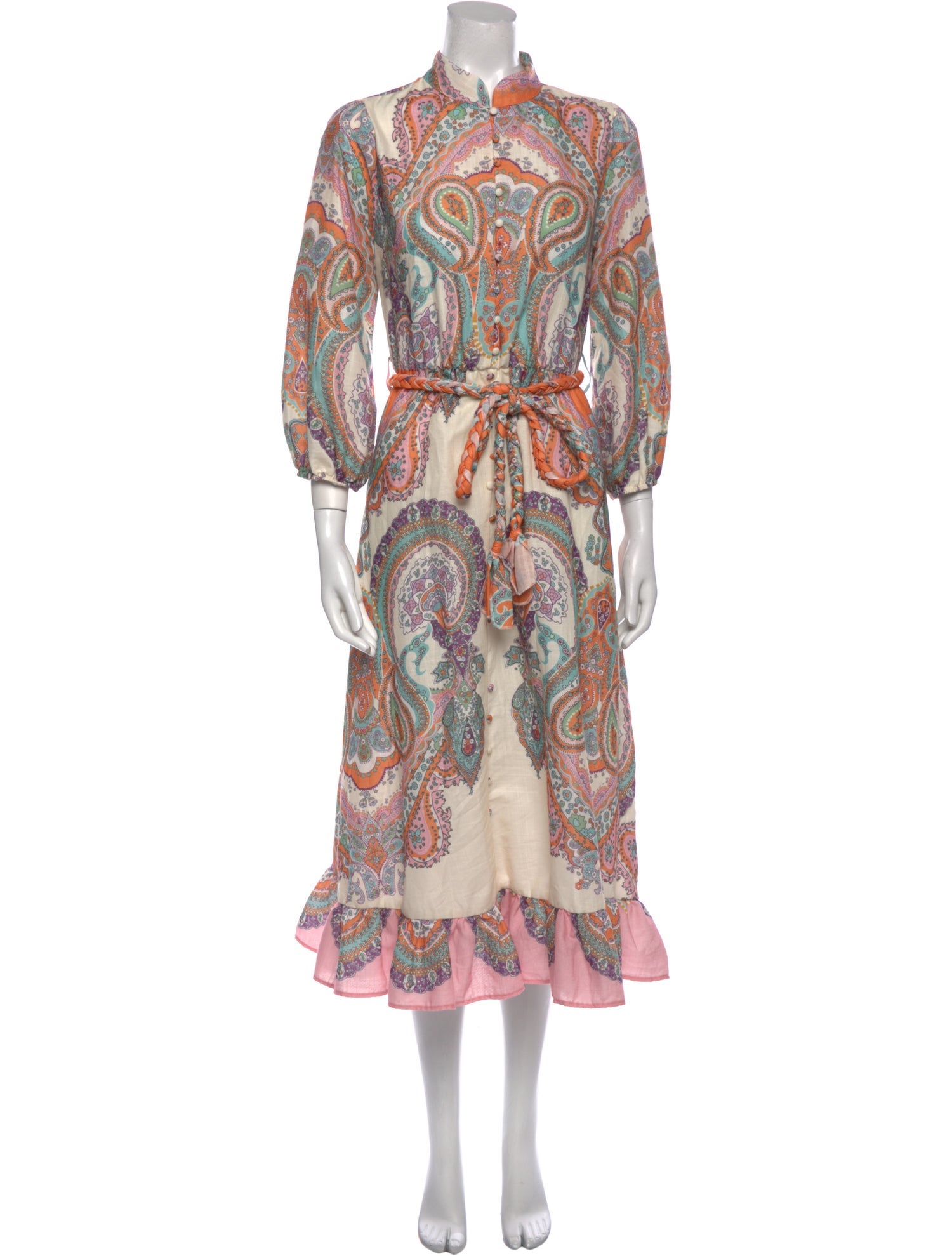 MISA Los Angeles Paisley Print Long Dress