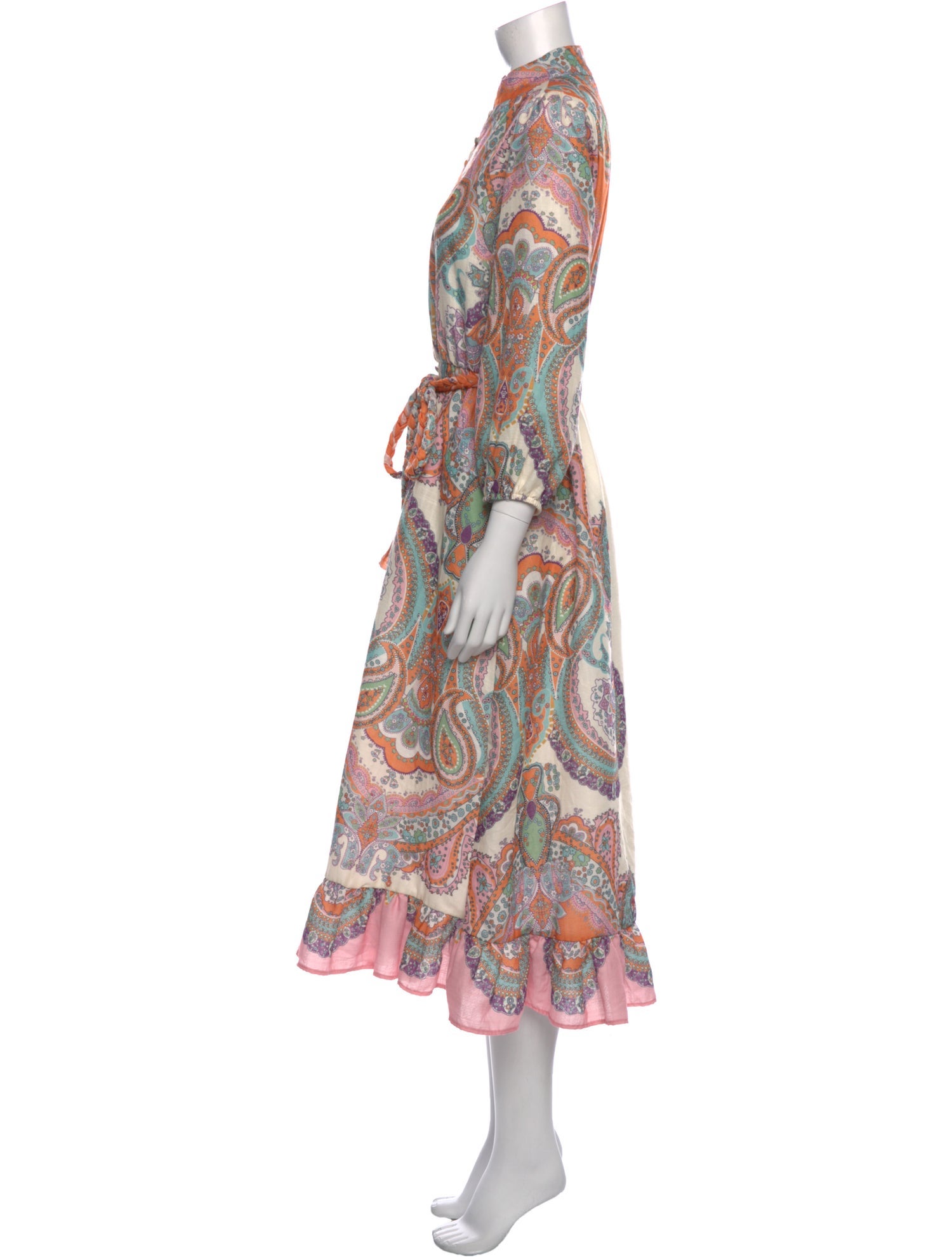 MISA Los Angeles Paisley Print Long Dress