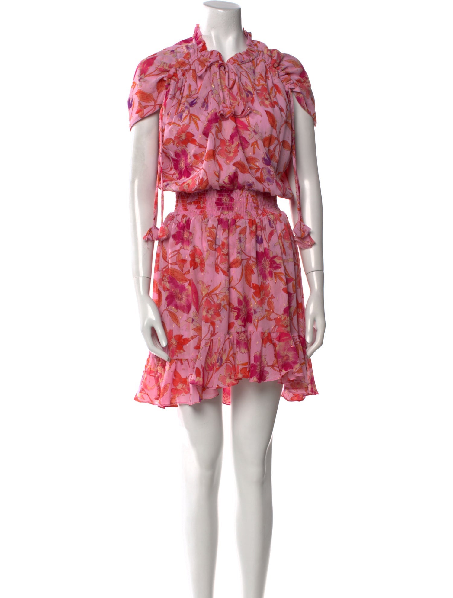MISA Los Angeles Floral Print Mini Dress