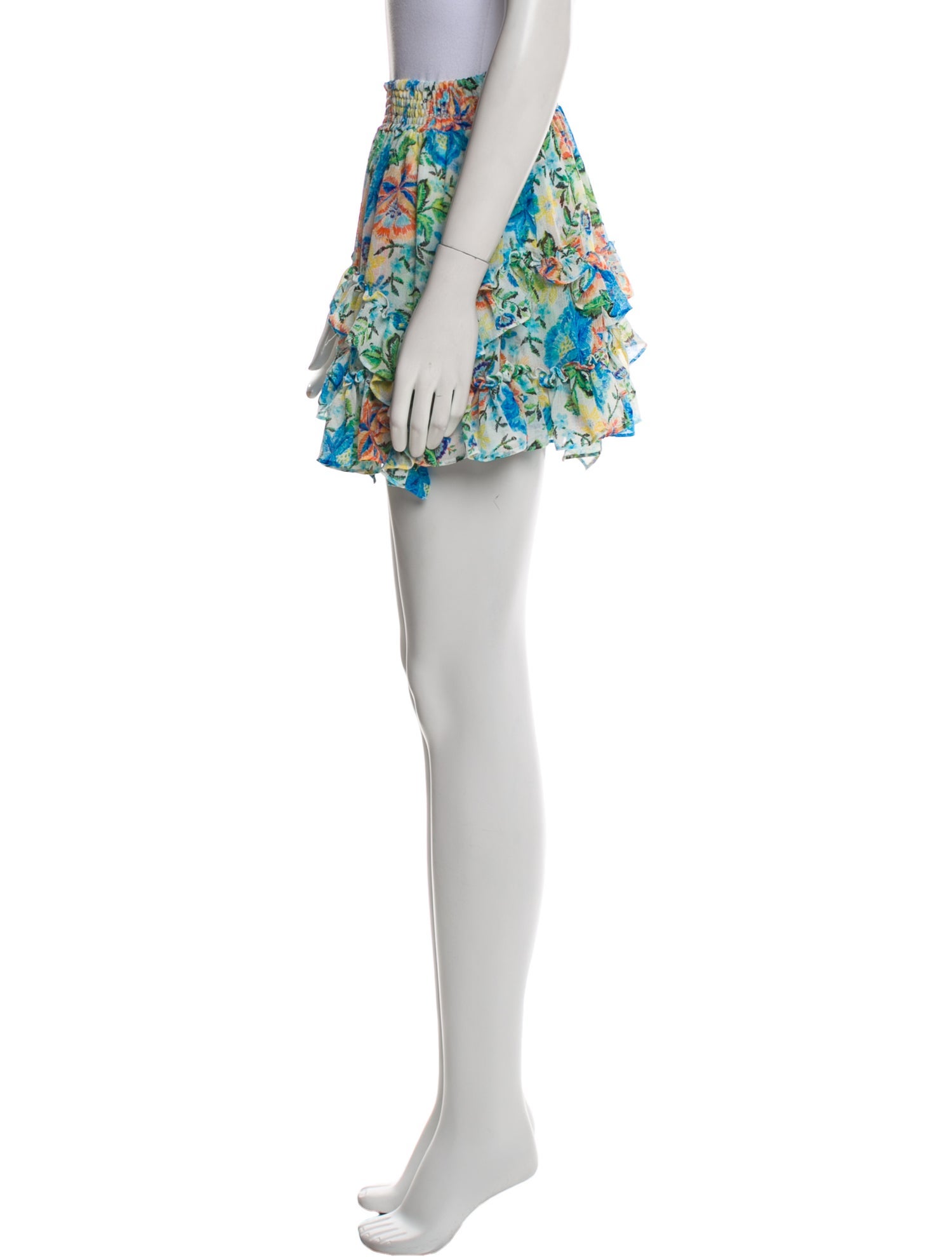 MISA Los Angeles Floral Print Mini Skirt
