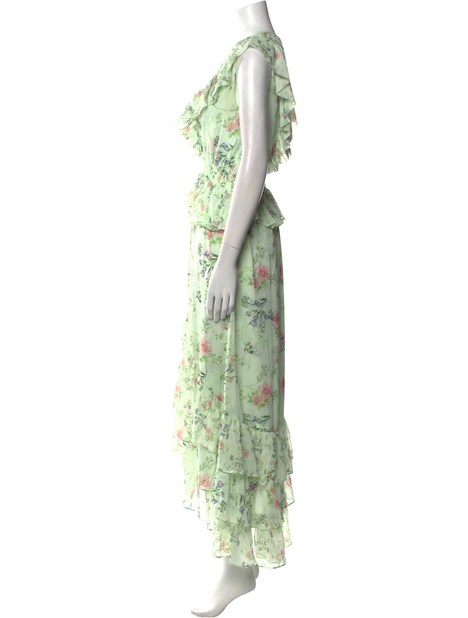 MISA Los Angeles Floral Print Long Dress w/ Tags