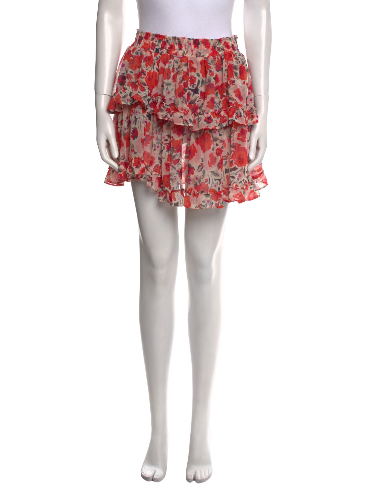 MISA Los Angeles Floral Print Mini Skirt