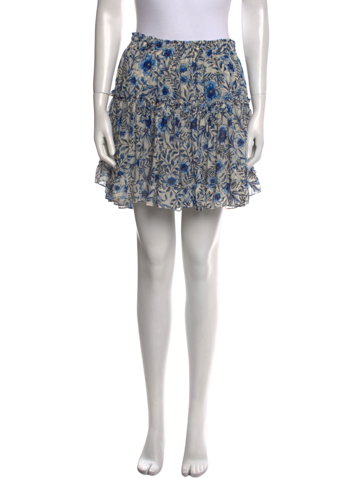 MISA Los Angeles Floral Print Mini Skirt
