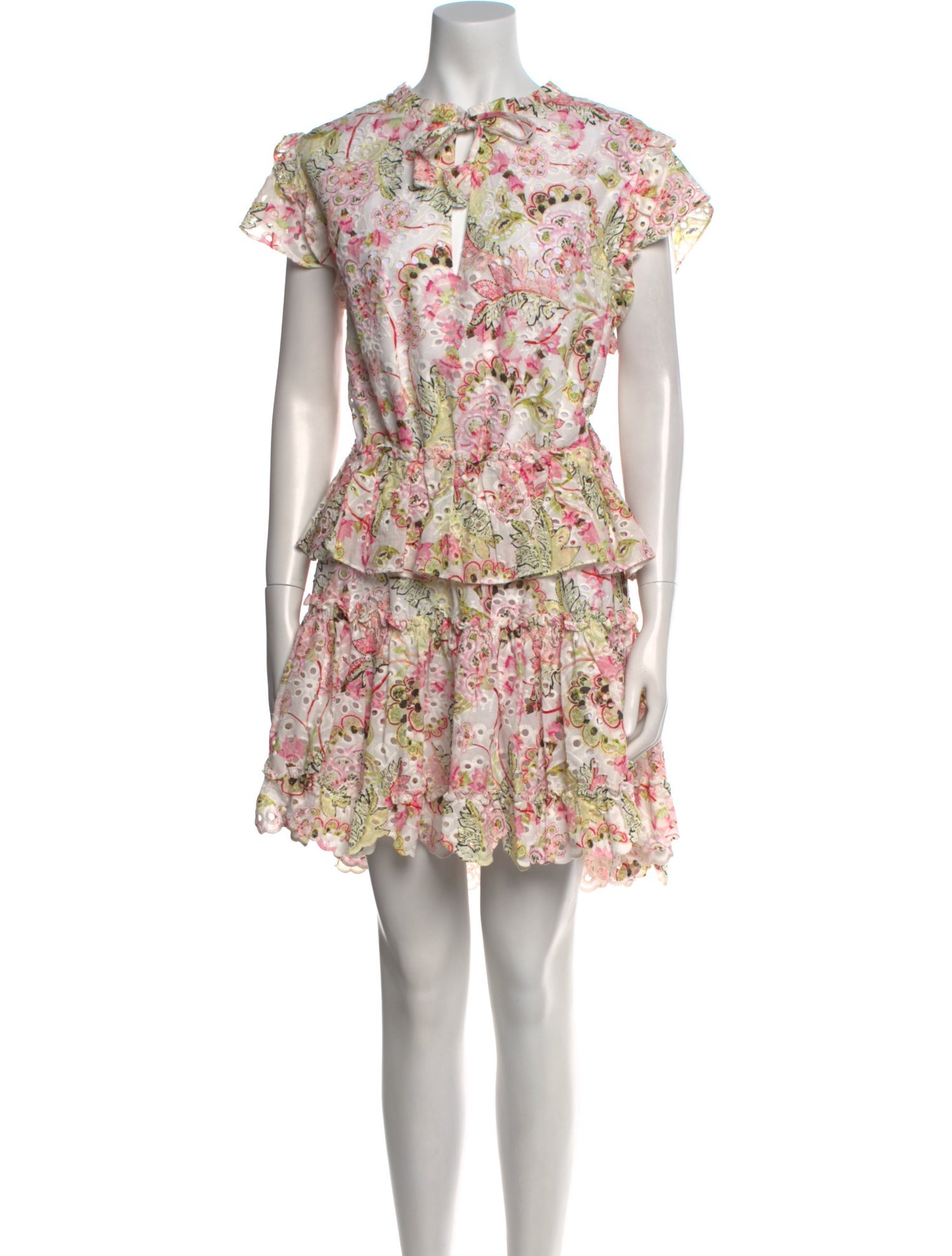 MISA Los Angeles Floral Print Knee-Length Dress