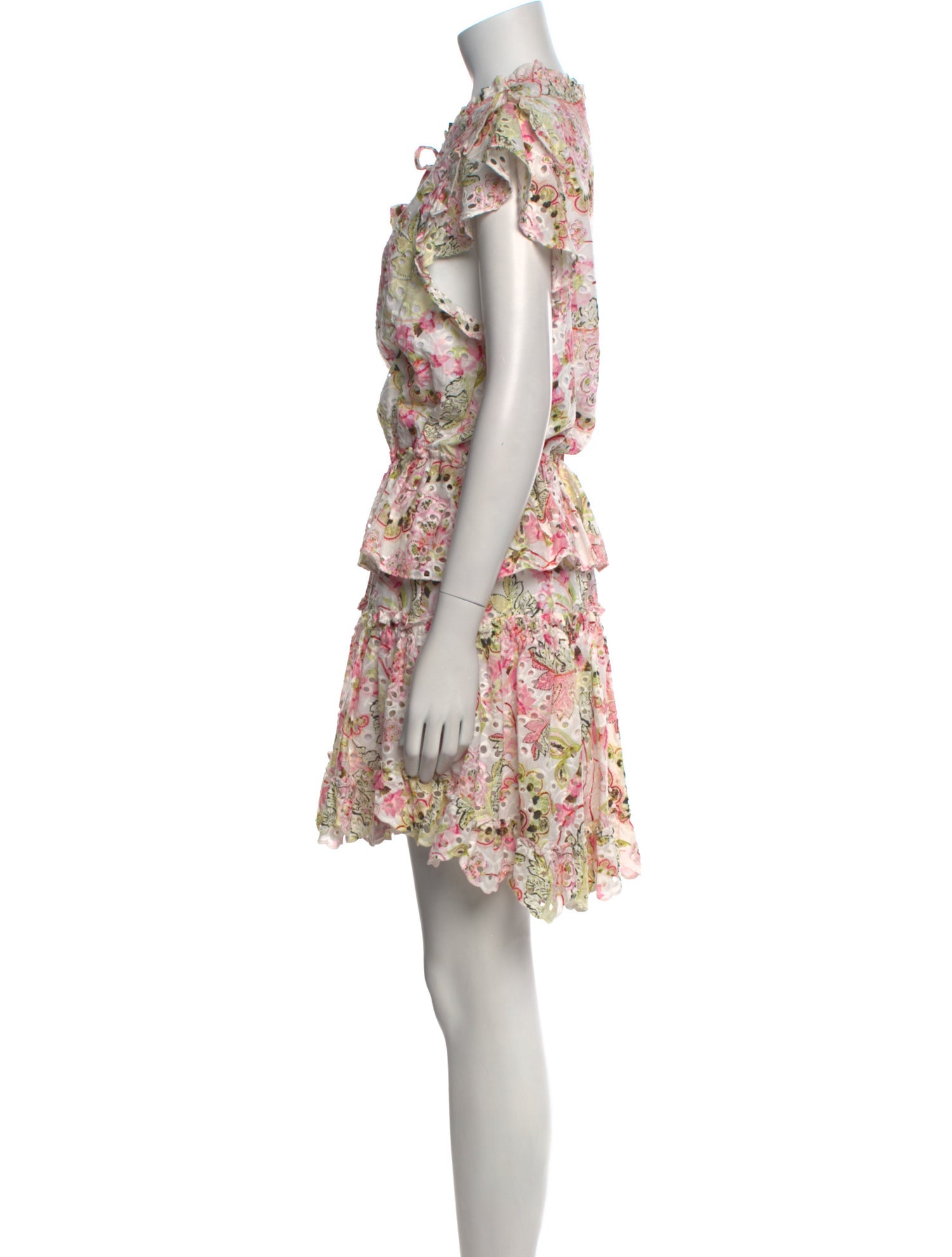MISA Los Angeles Floral Print Knee-Length Dress
