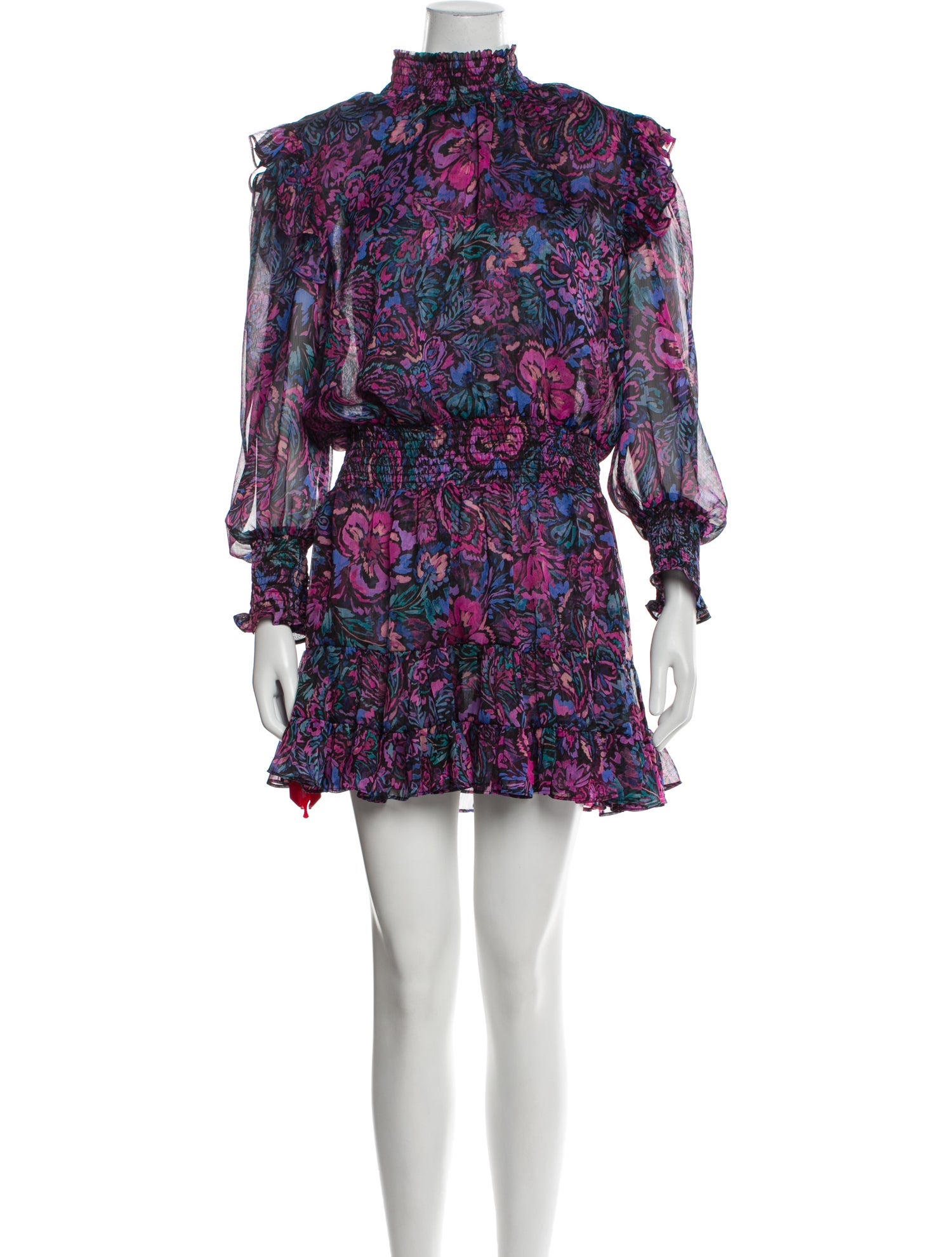 MISA Los Angeles Floral Print Mini Dress