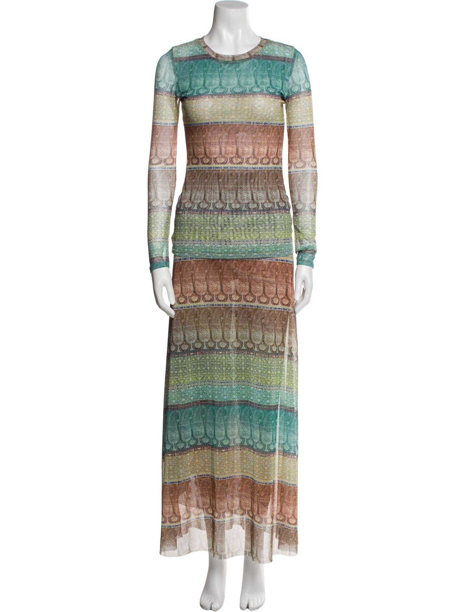 MISA Los Angeles Colorblock Pattern Skirt Set