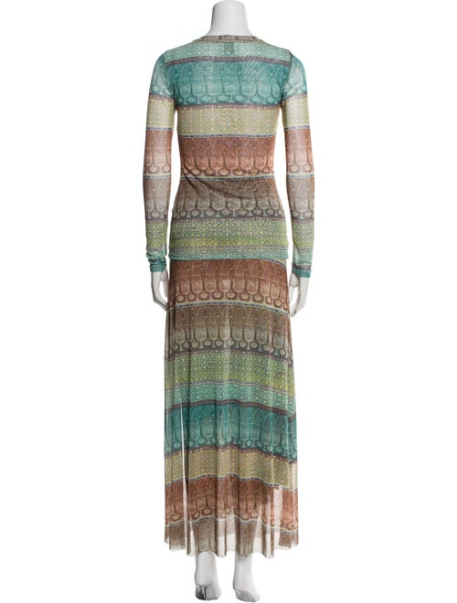 MISA Los Angeles Colorblock Pattern Skirt Set