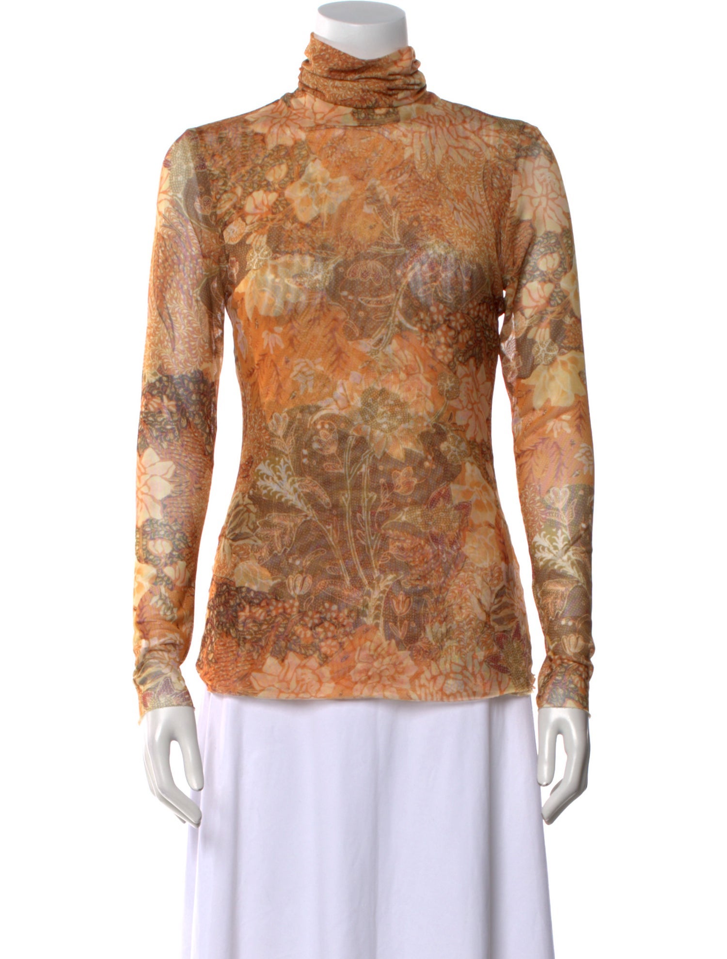 MISA Los Angeles Printed Turtleneck Blouse