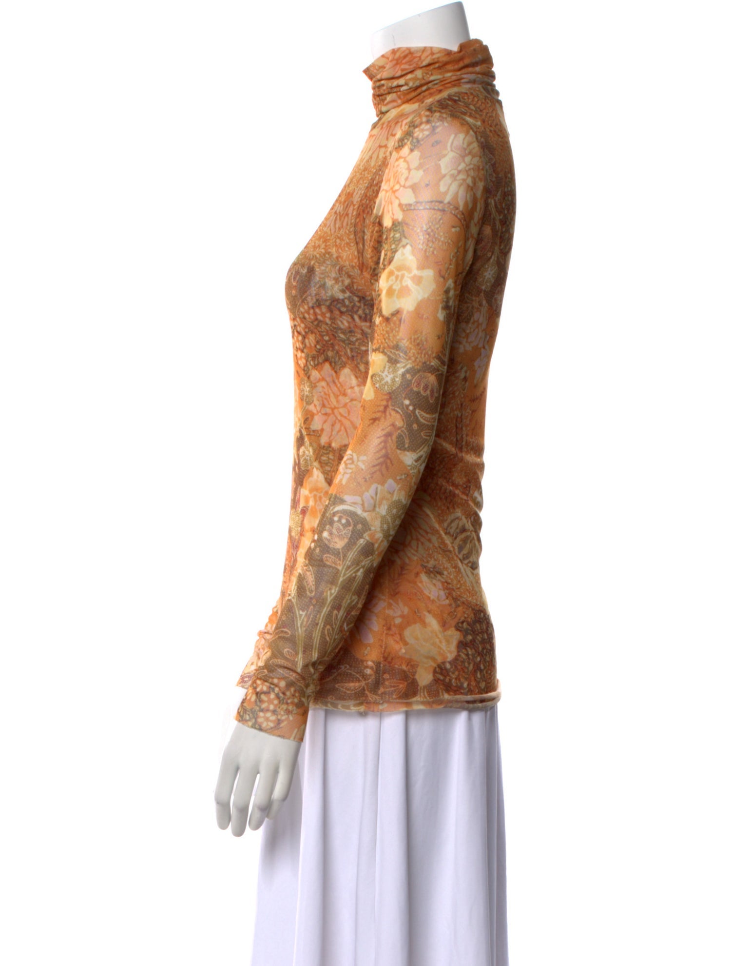 MISA Los Angeles Printed Turtleneck Blouse