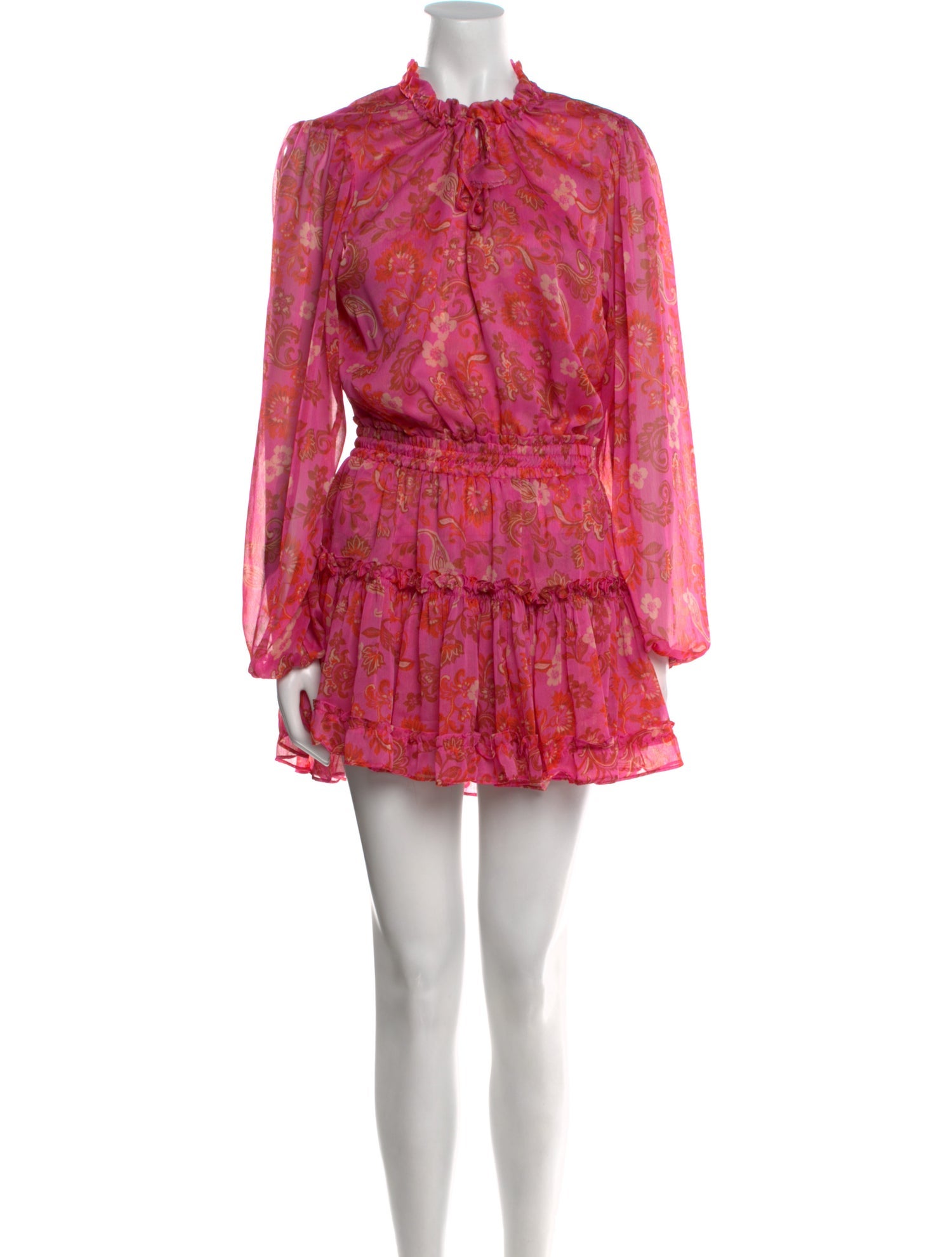 MISA Los Angeles Printed Knee-Length Dress