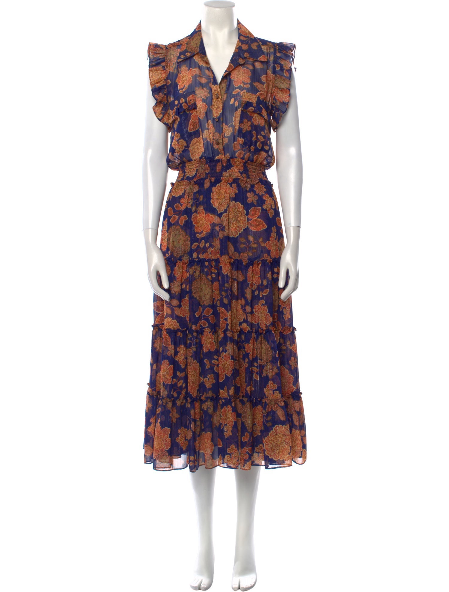 MISA Los Angeles Floral Print Long Dress