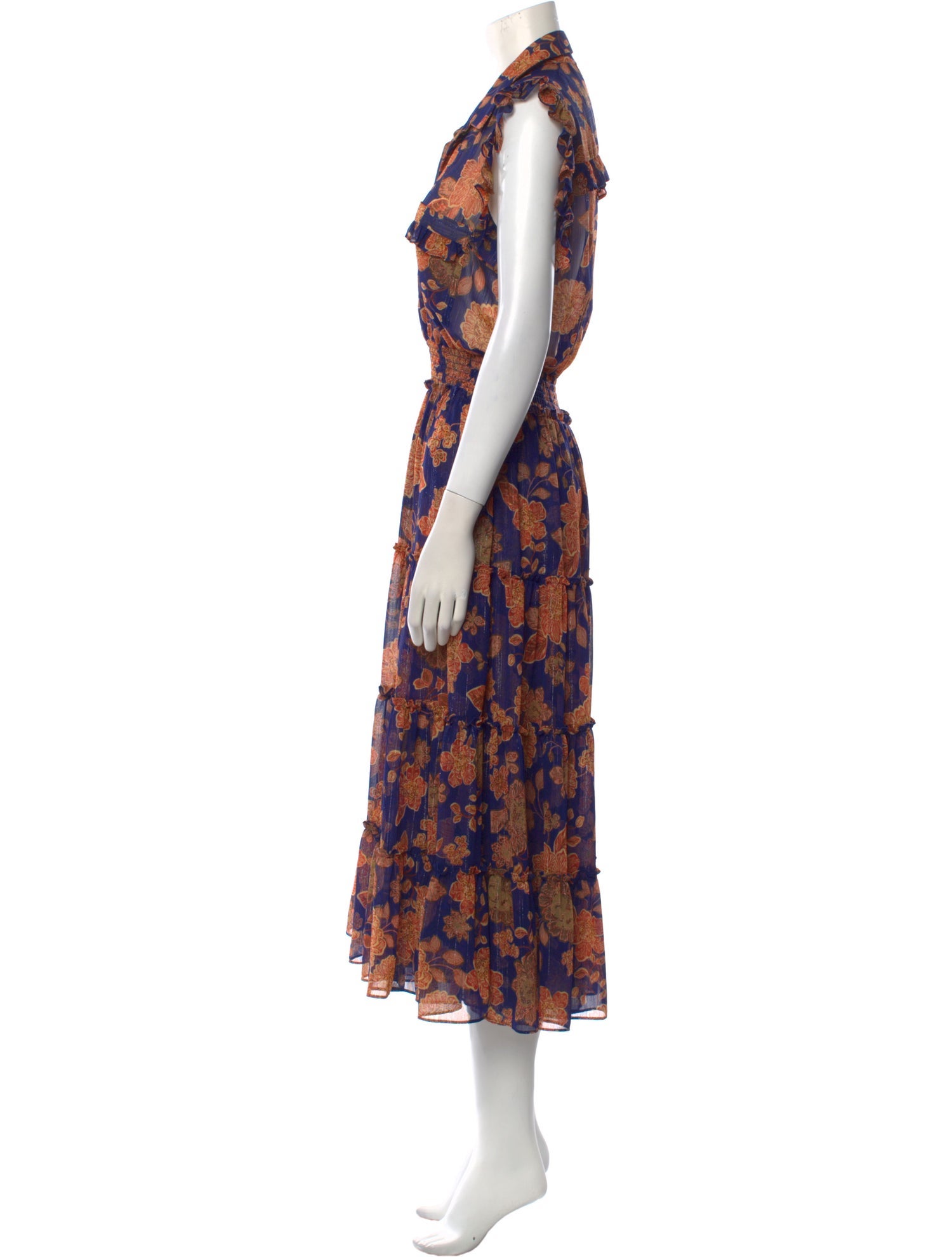 MISA Los Angeles Floral Print Long Dress