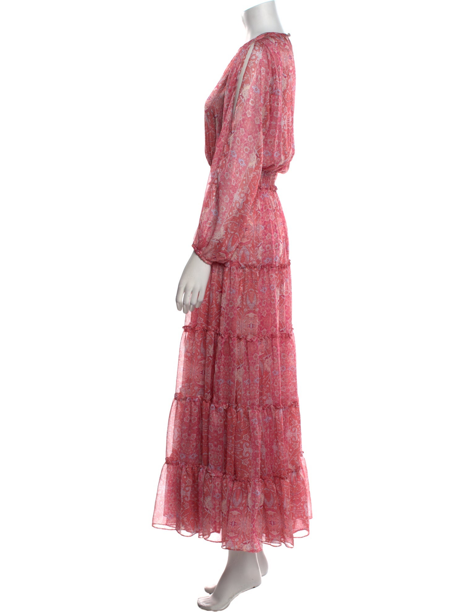 MISA Los Angeles Floral Print Long Dress