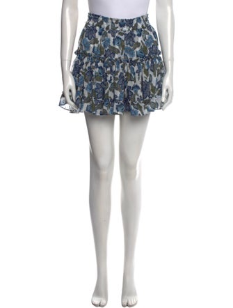 MISA Los Angeles Floral Print Mini Skirt