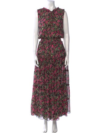 MISA Los Angeles Floral Print Long Dress