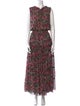 MISA Los Angeles Floral Print Long Dress