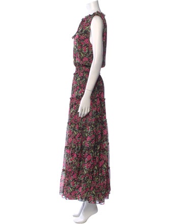 MISA Los Angeles Floral Print Long Dress