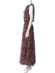 MISA Los Angeles Floral Print Long Dress