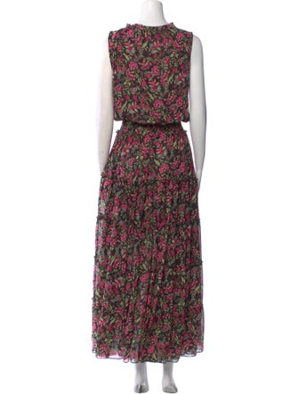 MISA Los Angeles Floral Print Long Dress